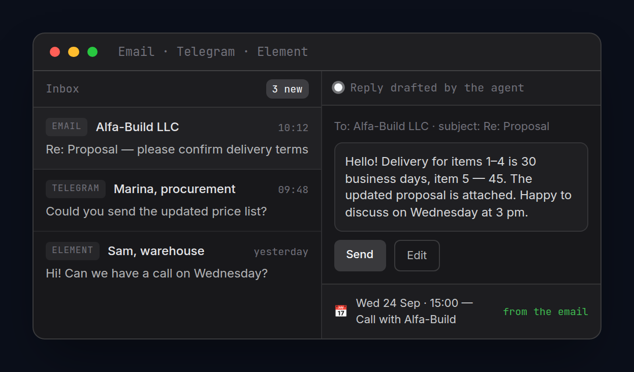 Email: drafts, not surprises